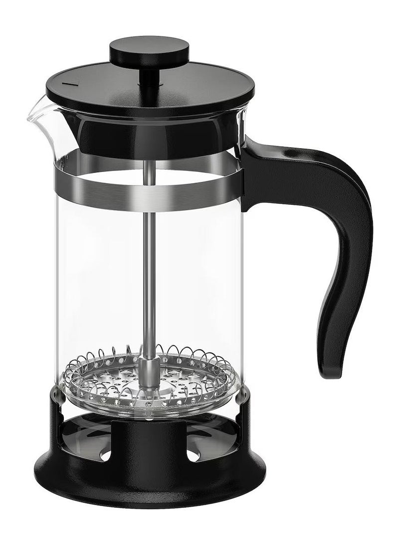 Generic French Press Coffee Maker Glass Stainless Steel Black 400 ML